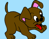 Coloring page Puppy painted byflick