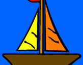Coloring page Sailing boat painted bygbgbgbbgbb
