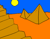 Coloring page Pyramids painted byME