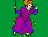 Coloring page Fairy godmother painted byAriana$
