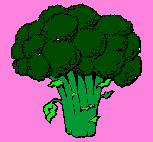 Coloring page Broccoli painted byjoel de bont