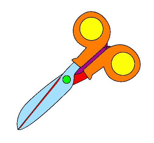 Coloring page Scissors painted byjack