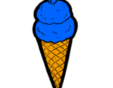 Coloring page Ice-cream cornet painted bypam