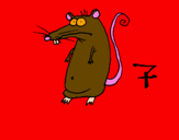 Coloring page Rat painted byHolly