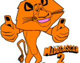 Coloring page Madagascar 2 Alex painted byIker