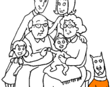 Coloring page Family  painted by8796