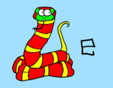 Coloring page Snake painted byElla Smart