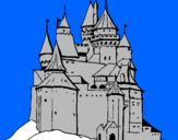 Coloring page Medieval castle painted bycristian