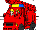 Coloring page Fire engine painted byMatthew Hutcheson