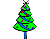 Coloring page Christmas tree II painted bybeth