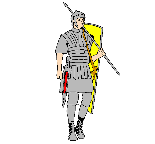 Coloring page Roman soldier painted byAsh
