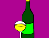 Coloring page Wine painted bylucky gal