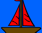 Coloring page Sailing boat painted bystefano