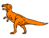 Coloring page Tyrannosaurus Rex painted bytommaso