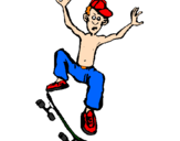 Coloring page Skateboard painted bykristina