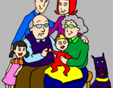Coloring page Family  painted byZZ