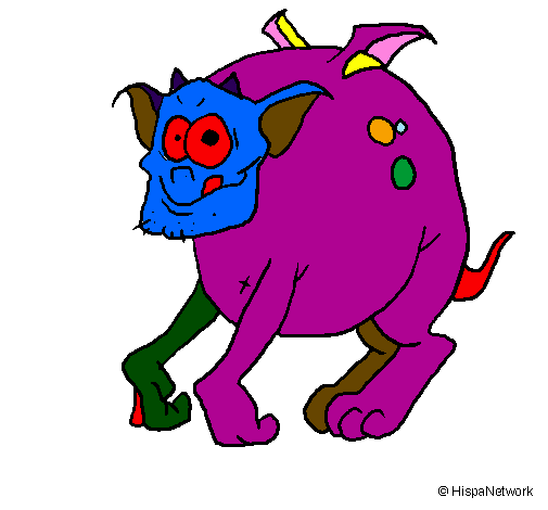 Coloring page Winged monster II painted byVelma