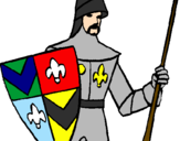 Coloring page Knight of the Court painted bykelan