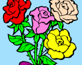 Coloring page Bunch of roses painted bylauraa