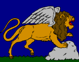 Coloring page Winged lion painted byaiden