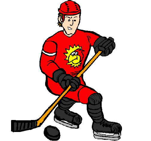 Coloring page Ice hockey player painted byzach