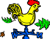 Coloring page Weathercock painted byivan