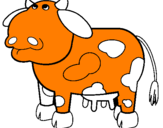 Coloring page Thoughtful cow painted bymhhklkiolgtrpfoFFFDrotp