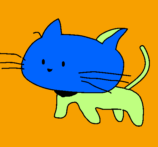 Coloring page Kitten painted byethan