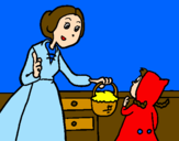 Coloring page Little red riding hood 2 painted byDennisse