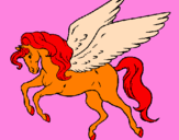 Coloring page Pegasus flying painted byegidijus