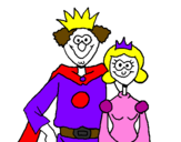 Coloring page King and queen painted byjess