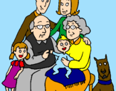Coloring page Family  painted byvictoria moron 