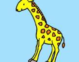Coloring page Giraffe painted byELENA