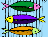 Coloring page Fish painted byNinja Waffle