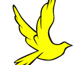 Coloring page Dove of peace in flight painted byBUTT
