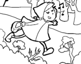 Coloring page Little red riding hood 6 painted byAndrea