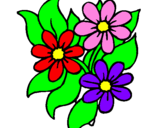 Coloring page Little flowers painted byariana