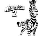 Coloring page Madagascar 2 Marty painted bypaco valencia motomoto