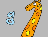 Coloring page Giraffe painted byluisa mary