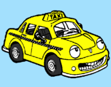 Coloring page Taxi Herbie painted bynando