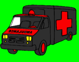 Coloring page Ambulance painted byJOSH