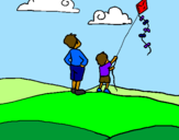 Coloring page Kite painted bycathy