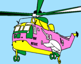 Coloring page Helicopter to the rescue painted bytessa
