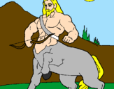 Coloring page Centaur with bow painted byalex