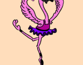 Coloring page Ballet ostrich painted byWyatt
