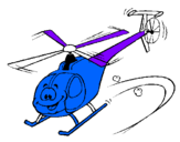 Coloring page Helicopter painted bygABY
