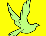 Coloring page Dove of peace in flight painted bytia and heidi