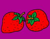 Coloring page strawberries painted bymimi