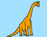 Coloring page Brachiosaurus painted bynelly
