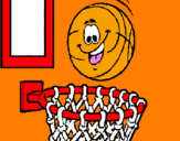 Coloring page Ball and basket painted byRider Master